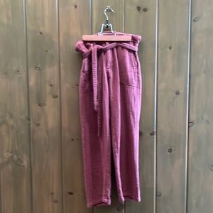 THE GREAT. The Convertible Trouser in Rust. Size 0.